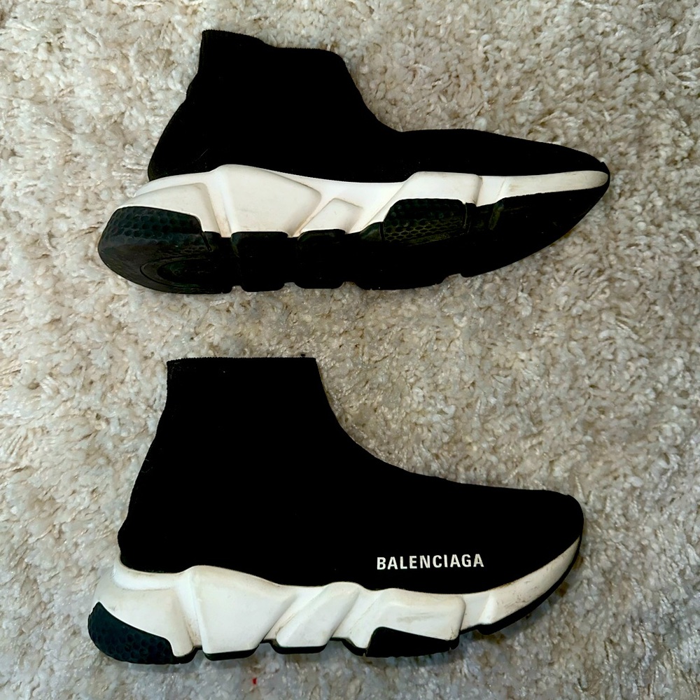 Balenciaga speed knit sneaker black/white